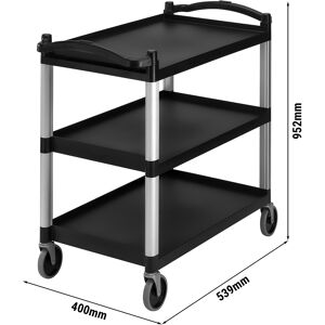 GGM GASTRO - CAMBRO Chariot de service / Chariot de transport KD - 3 étages - noir