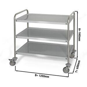 GGM GASTRO - Chariot de service - 1200x600mm - avec 3 étagères