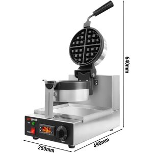 GGM GASTRO - Gaufrier - Simple - 1,3kW - Rotation 180° - avec indicateur de température