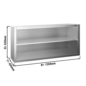 GGM GASTRO - Armoire murale inox PREMIUM - 1200x400mm - sans porte coulissante - hauteur 650mm