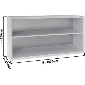 GGM GASTRO - Armoire murale en inox ECO - 1800x400mm - sans porte coulissante hauteur 800mm