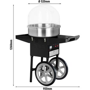 GGM GASTRO - Machine à barbe à papa - Ø 520mm - incl. protection contre les postillons Noir