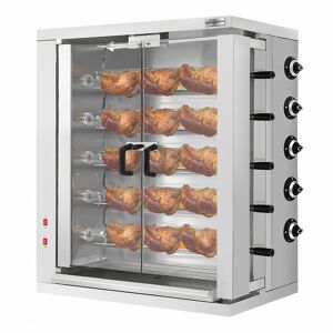 GGM GASTRO - Grill de poulet à gaz ECO - 32,33kW - avec 5 broches pour 30 poulets