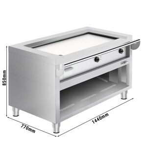 GGM GASTRO - Grill électrique Teppanyaki - 9kW - Plaque de cuisson lisse