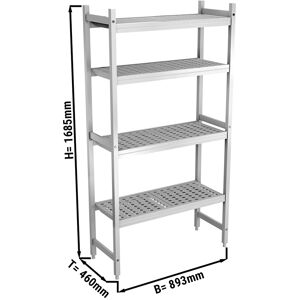 GGM GASTRO - Rayonnage à clayettes aluminium anodisé - 893 x 1685 mm