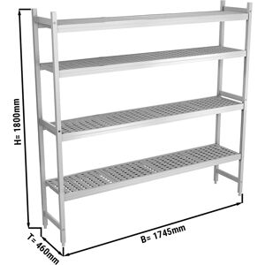 GGM GASTRO - Rayonnage à clayettes aluminium - 1745 x 1800 mm