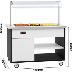 GGM GASTRO - Chariot à buffet chaud DANZIG - 1300mm - pour 3x GN 1/1