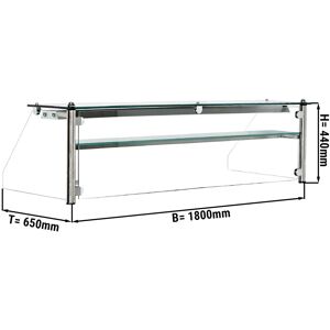 GGM GASTRO - Vitrine en verre avec 1 étagère - 1,8 m