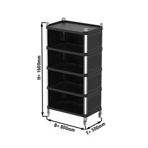 GGM GASTRO - Etagère en plastique avec parties latérales - 5 tablettes