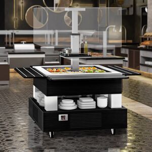 GGM GASTRO - Bar à salades buffet froid - 1600mm - pour 4x GN 1/1