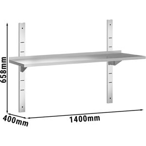 GGM GASTRO - Étagères murales PREMIUM - 1400x400mm - avec 1 étagère
