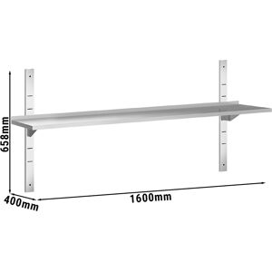 GGM GASTRO - Étagères murales PREMIUM - 1600x400mm - avec 1 étagère