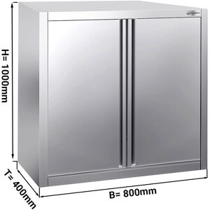 GGM GASTRO - Armoire murale en inox PREMIUM - 800x400mm - avec porte battante - hauteur 1000mm