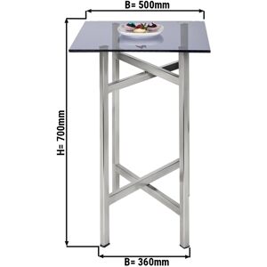 GGM GASTRO - Table d'appoint/table basse - pliable - 50 x 70 cm