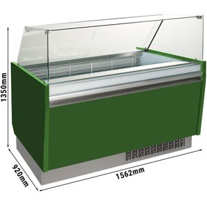 GGM GASTRO - Comptoir à glace - Liam - 1560mm - avec éclairage LED - pour 13 + 13 bacs - Vert