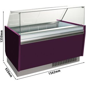 GGM GASTRO - Comptoir à glace - Liam - 1560mm - avec éclairage LED - pour 13 + 13 bacs - Violet