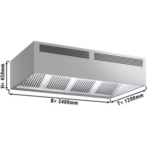 GGM GASTRO - Induction box hood - 2,4m - with filter & LED lamp