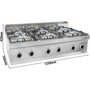 GGM GASTRO - Cuisinière à gaz - 36 kW - 6 brûleurs