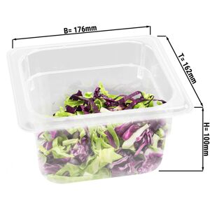 GGM GASTRO - Bac gastronorme en polycarbonate GN 1/6 - Clair - Profondeur 100mm