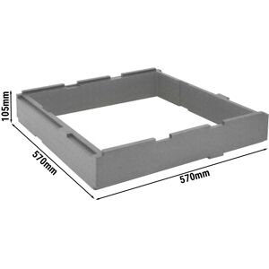 GGM GASTRO - Rallonge dim. 570 x 570 x 105 mm pour Thermobox Boîte chauffante Boîte isolante