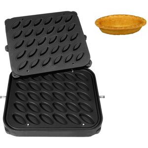 GGM GASTRO - Plaques pour machine a tartelettes TMPIC - Forme tartelette : Ovale - 67x34mm Noir