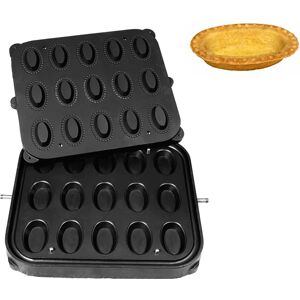 GGM GASTRO - Plaques pour machine a tartelettes TMPIC - Forme tartelette : Ovale - 79x52mm Noir