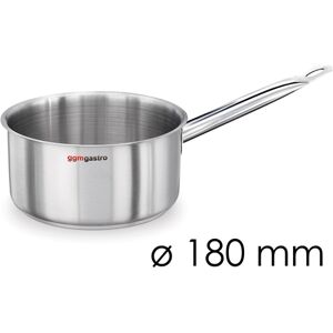 GGM GASTRO - Casserole à manche - Ø 180mm - Hauteur 120mm - Acier inoxydable