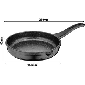 GGM GASTRO - Mini poêle antiadhésive en fonte - Ø 140 mm - Hauteur 28 mm Noir