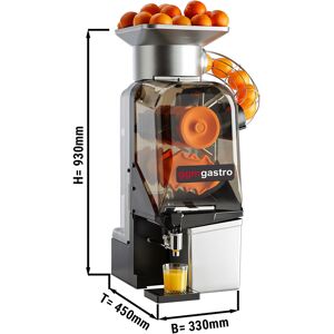 GGM GASTRO - Presse-oranges électrique - Argent - Alimentation automatique en fruits - Robinet de vidange réglable inclus