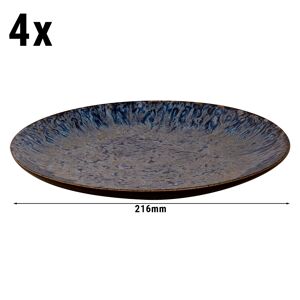 GGM GASTRO - (4 pièces) Lester - Assiette plate - Ø 21 cm - Bleu Bleu