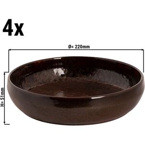 GGM GASTRO - (4 pièces) BAMA COPPER - Assiette creuse - Ø 220mm - Cuivre Cuivre