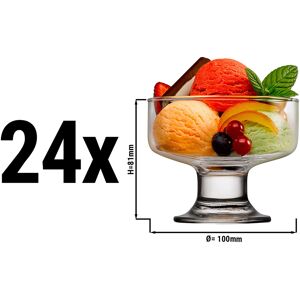 GGM GASTRO - (24 pieces) Iceville Coupe a glace en verre - 0,26 litre