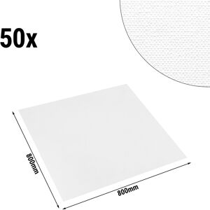 GGM GASTRO - Nappe centre de table damassée Porto Diamant - 80 cm x 80 cm - Lot de 50 pièces en blanc