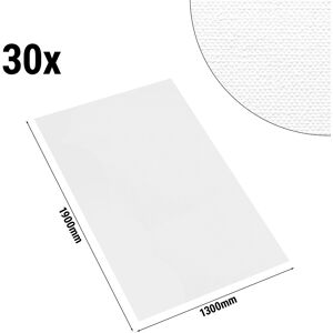 GGM GASTRO - Nappe de table damassée Porto Diamant - 130 cm x 190 cm - Lot de 30 pièces en blanc