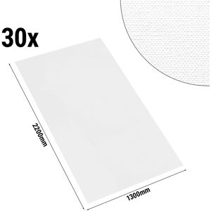 GGM GASTRO - Nappe de table damassée Porto Diamant - 130 cm x 220 cm - Lot de 30 pièces en blanc