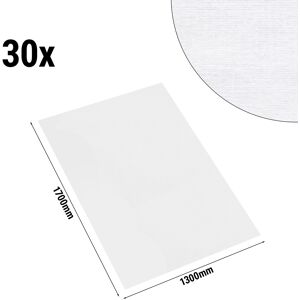 GGM GASTRO - Nappe de table damassée Tessin Atlas - 130 cm x 170 cm - Lot de 30 pièces en blanc