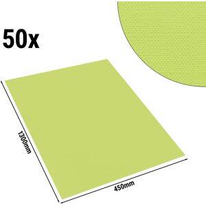 GGM GASTRO - Chemin de table damassé Porto Diamant - 45 cm x 130 cm - Lot de 50 pièces en vert