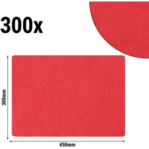 GGM GASTRO - Set de table damassé Vienna - 30 x 45 cm - Lot de 300 pièces en rouge vif