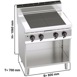 GGM GASTRO - Cuisinière électrique - 12 kW - avec plaques de cuisson abaissées