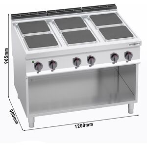 GGM GASTRO - Cuisinière électrique - 21 kW - 6 plaques carrées