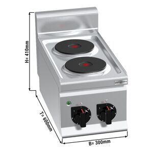 GGM GASTRO - Cuisinière électrique - 4 kW - 2 Plaques Ronde