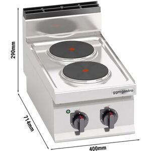 GGM GASTRO - Cuisinière électrique - 5,2 kW - 2 plaques rondes