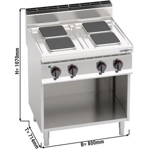 GGM GASTRO - Cuisinière électrique - 10,4 kW - 4 plaques carrées