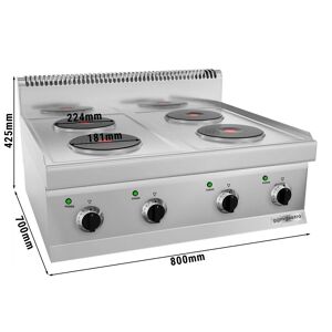 GGM GASTRO - Cuisinière électrique - 9,2 kW - 4 plaques rondes