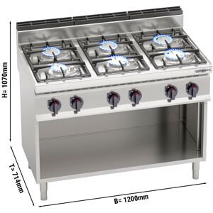 GGM GASTRO - Cuisinière à gaz - 33,5 kW - 6 brûleurs