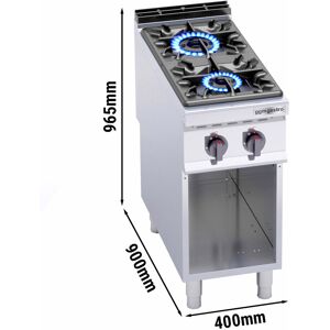 GGM GASTRO - Cuisinière à gaz - 19 kW - 2 Brûleurs