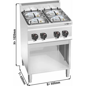 GGM GASTRO - Cuisinière à gaz - 19 kW - 4 Brûleurs