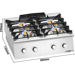 GGM GASTRO - Cuisinière à gaz - 24 kW - 4 brûleurs