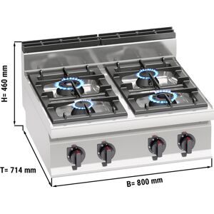 GGM GASTRO - Cuisinière à gaz - 28 kW - 4 brûleurs