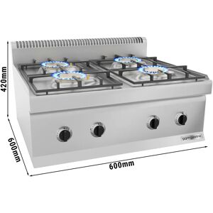 GGM GASTRO - Cuisinière à gaz - 14 kW - 4 brûleurs